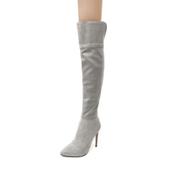 Stiletto Heel Pointed  Over The Knee Boots