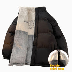 Reversible Cotton puffer Coat Loose Thick Warm-keeping Cotton Clothing
