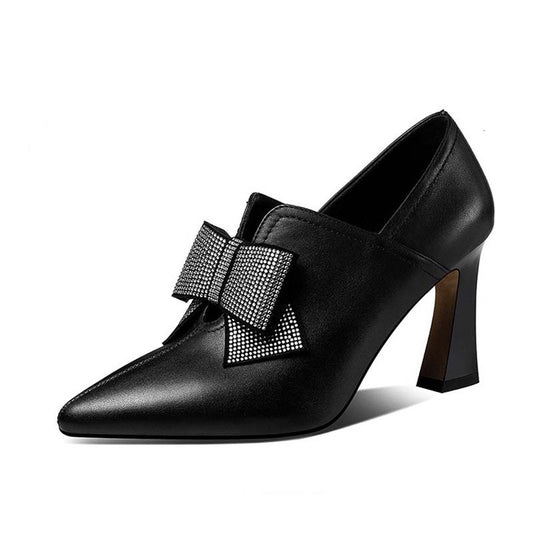 Bow Boots Women Fashion High Heels Lady Party Shoes