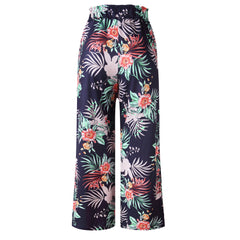 Women's summer printed wide-leg pants