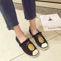 Pineapple Rhinestone Flats