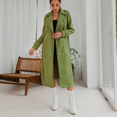Women's Woolen Coat mid-length Loose Over-the-knee Woolen Coat