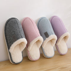 Autumn and winter plus velvet warm cotton slippers