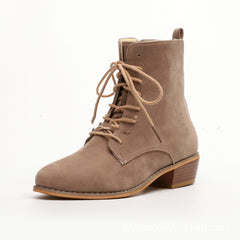 Flat lace up boots