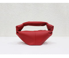 Women's soft leather cloud dumpling knot handbag - view 12