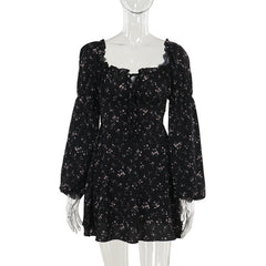 Women's Autumn Fashion Floral Long Sleeve Dress