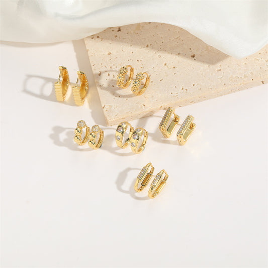 Minimalist Light Luxury French Retro Trendy U-shaped Earrings
