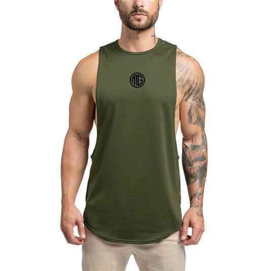 Fitness Pure Cotton Sleeveless Sports Vest Men