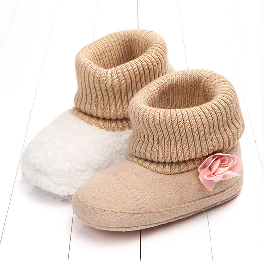 New winter baby floret warm cotton boots
