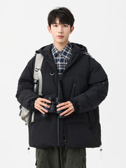 Multi-Color Warm Thickened Casual Youth Vitality Hooded Cotton-padded puffer Coat