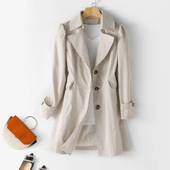 Trench coat women's spring and autumn coat Korean style slim long