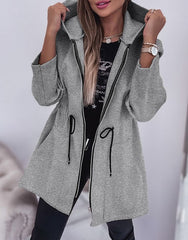 Fall Winter Fashion Casual Hooded Coat Women's Clothing