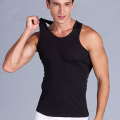 Stretch vest plus size I-shaped white male vest
