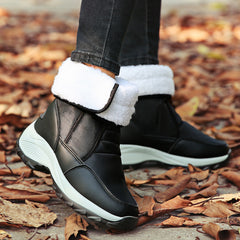 Women's shoes high-top plus velvet warm cotton shoes