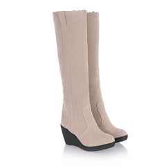 Flanged multiple-wear high boots