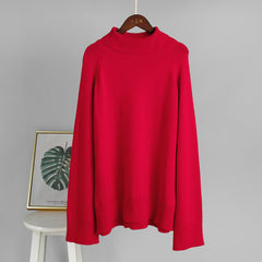 Loose Pullover Thermal Knitting Sweater For Women