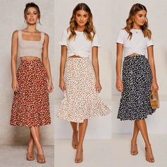 Women's leopard print skirt
