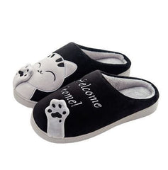 Women Winter Home Slippers Cartoon Cat Shoes Soft Winter Warm House Slippers Indoor Bedroom Lovers Couples