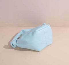 Women's soft leather cloud dumpling knot handbag - view 5