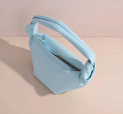 Women's soft leather cloud dumpling knot handbag - view 4