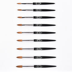 Multi-Specification Mink Hair Manicure Brush Flat Head Nail Polish Glue Painted Phototherapy Pen
