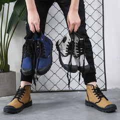 Casual High-Top Lace-Up Canvas Shoes Men's Shoes