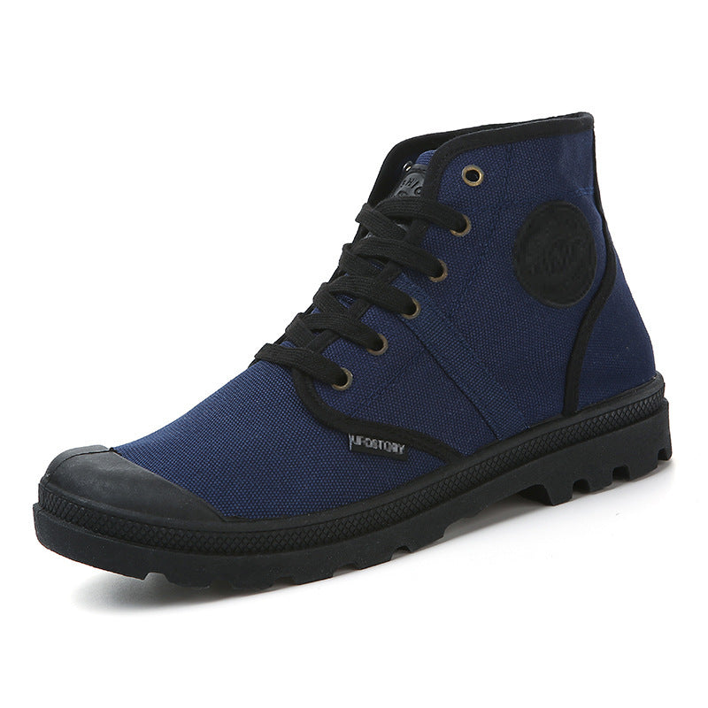 Casual High-Top Lace-Up Canvas Shoes Men's Shoes