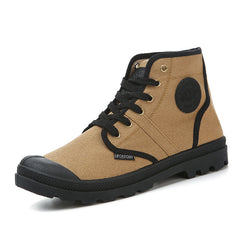 Casual High-Top Lace-Up Canvas Shoes Men's Shoes
