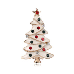 Santa Claus Christmas Tree Brooch, Retro Alloy Clothes, Shoes, Hats, Accessories, Brooches, Jewelry Pins