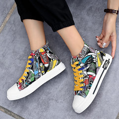 Children's High-Top Canvas Shoes