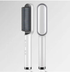2 In 1 Hair Straightener Hot Comb Negative Ion Curling Tong Dual-purpose Electric Hair Brush