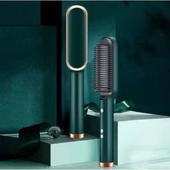 2 In 1 Hair Straightener Hot Comb Negative Ion Curling Tong Dual-purpose Electric Hair Brush