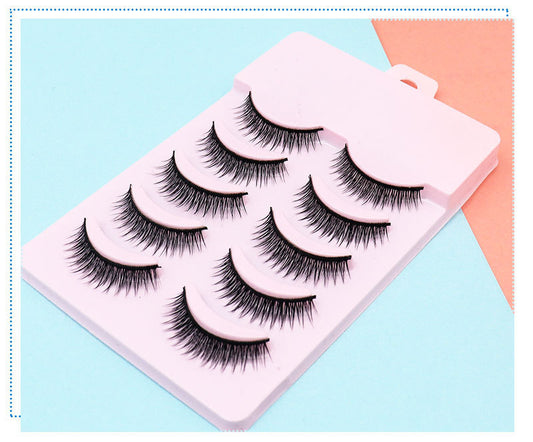 Natural Short Cross False Eyelashes Handmade Fake Eye Lashes Makeup