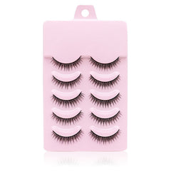Natural Short Cross False Eyelashes Handmade Fake Eye Lashes Makeup