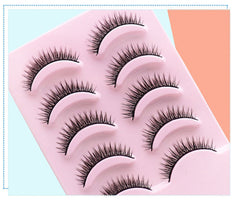 Natural Short Cross False Eyelashes Handmade Fake Eye Lashes Makeup