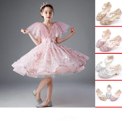 Girls' Dresses,10-Year-Old Princess Dress, Sequins, Host Catwalk Show, Piano Performance Clothing