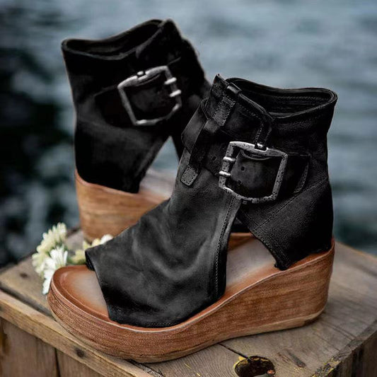 Women's Shoes  Wedge Sandals Platform Fish Mouth Sandals