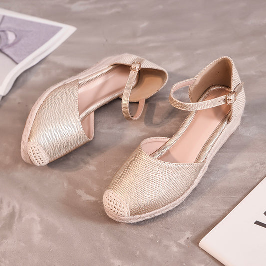 Spring Round Toe Shallow Mouth Sandals