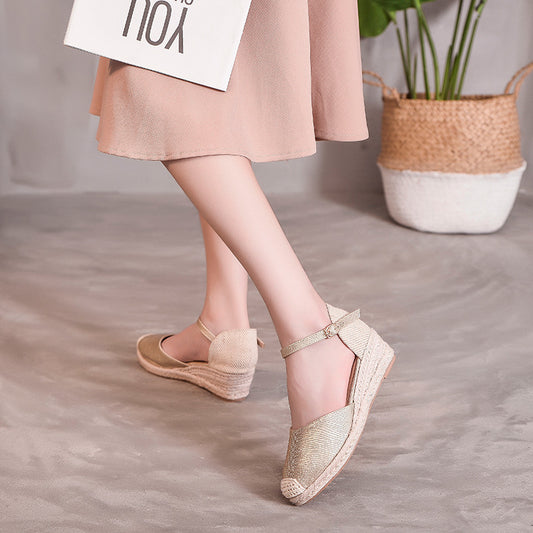 Spring Round Toe Shallow Mouth Sandals