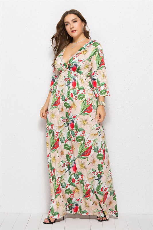 European And American Print Sexy Long Skirt