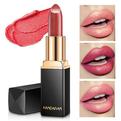 Shiny Metallic Lipstick Pearlescent Color Temperature Change Lipstick Gilt Lipsticks