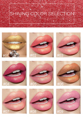 Shiny Metallic Lipstick Pearlescent Color Temperature Change Lipstick Gilt Lipsticks