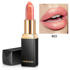 Shiny Metallic Lipstick Pearlescent Color Temperature Change Lipstick Gilt Lipsticks