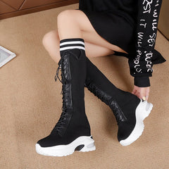Breathable Lace-up Women's Boots