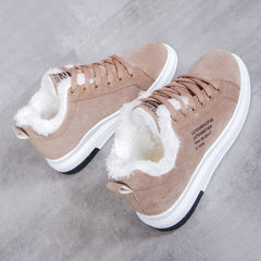 Winter Junior High School Students Leather Leisure Casual Flat Bottom Leisure