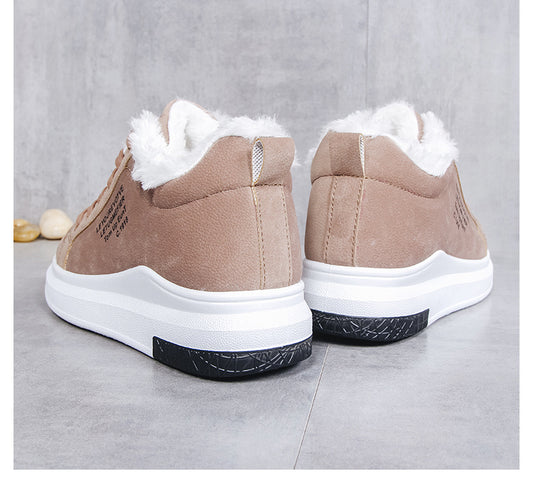 Winter Junior High School Students Leather Leisure Casual Flat Bottom Leisure
