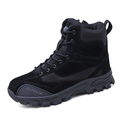 Mountaineering Work Shoes High-Top Lace-Up Mid-Tube