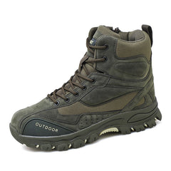 Mountaineering Work Shoes High-Top Lace-Up Mid-Tube