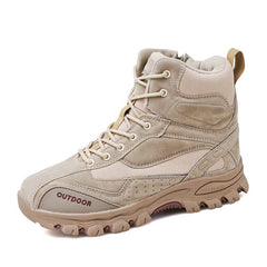 Mountaineering Work Shoes High-Top Lace-Up Mid-Tube