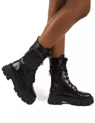 Boots Women's Winter Shoes Deep Mouth New Casual Warm And Velvet High-Top Ankle Boots